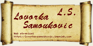 Lovorka Samouković vizit kartica